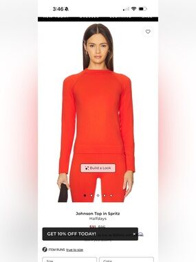 Half days longsleeve baselayer Johnson top Small orange